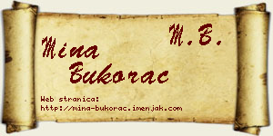 Mina Bukorac vizit kartica